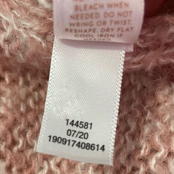 Lauren Conrad Long Sleeve Pink Fuzzy Sweater with Satin Back Bow Size Large - Picture 13 of 15